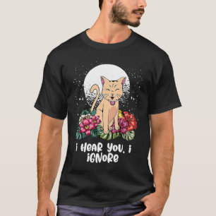 Camiseta Eu Ouço Você Eu Ignoro Gato Introvertido Gatinho