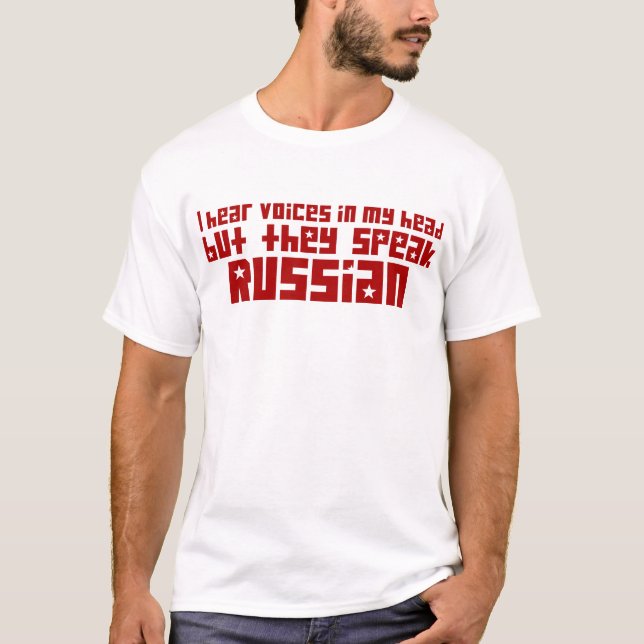 Camiseta Eu ouço vozes em minha cabeça (Frente)