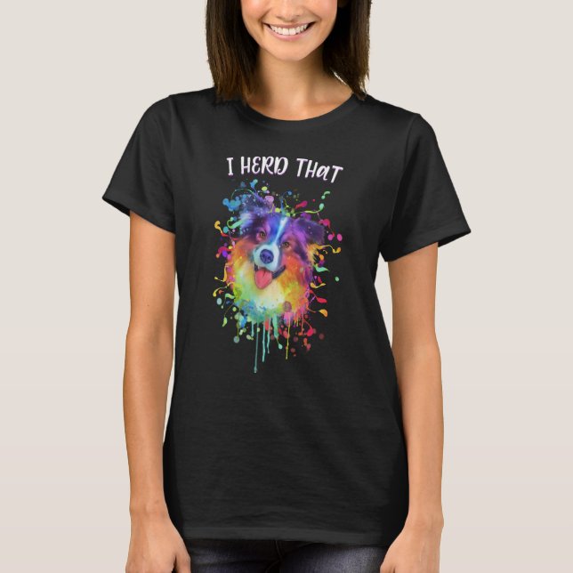 Camiseta Eu Ouvi Aquele Pastor Australiano Pun Aussie (Frente)