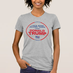 CAMISETA EU PAGUEI MAIS IMPOSTOS QUE DONALD TRUMP