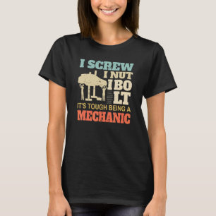Camiseta Eu Parafuso Eu Porca Eu Parafuso Mecânico Reparo F