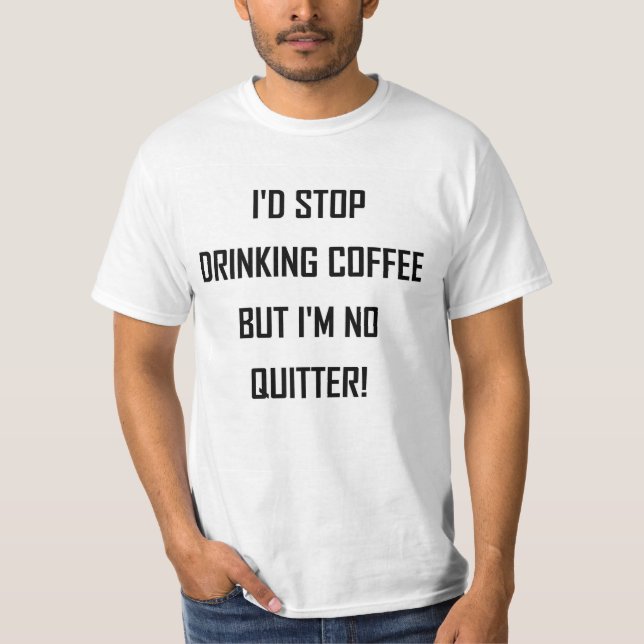 CAMISETA EU PARARIA DE CAFÉ BEBENDO... (Frente)