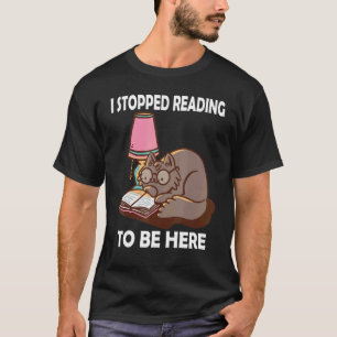 Camiseta Eu Parei de Ler para estar aqui Livro Literatura G