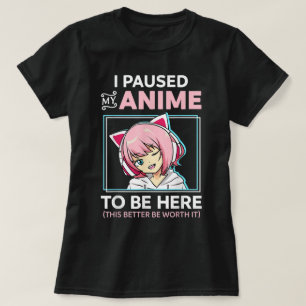 Camiseta Eu Pausado Meu Anime Design Divertido Otaku