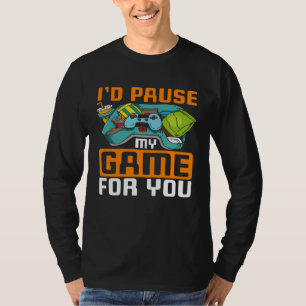 Camiseta Eu Pausaria Meu Jogo Por Você Jogo de Vídeo PC Ga