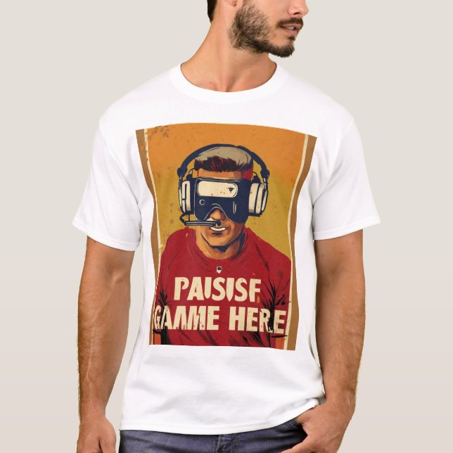 Camiseta Eu Pausei Meu Jogo Para Estar Aqui" Jogo Engraçado (Frente)