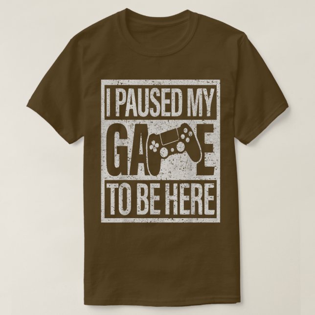 Camiseta Eu Pausei Meu Video games De Jogo Console Gaming E (Frente do Design)