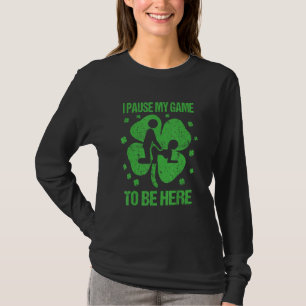 Camiseta Eu Pauso Meu Jogo Na Cerveja Do Dia De São Patríci