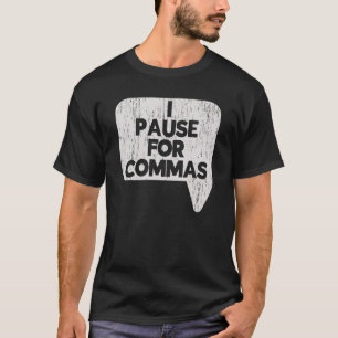 Camiseta Eu Pauso Para Policial De Gramática Da Commas Prof
