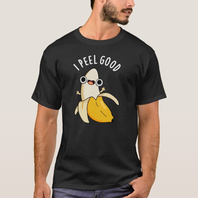 Camiseta Eu Peço Boa Fruta Engraçada Banana Pun Dark BG (Frente)