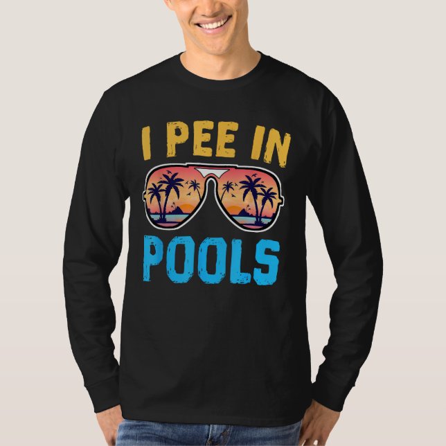 Camiseta Eu Peço Piscinas - Piadas Engraçadas - Piscinas Am (Frente)