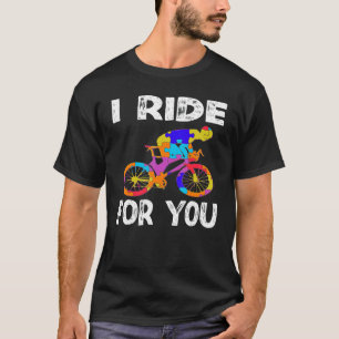 Camiseta Eu pedalo por você Conscientização do Autismo