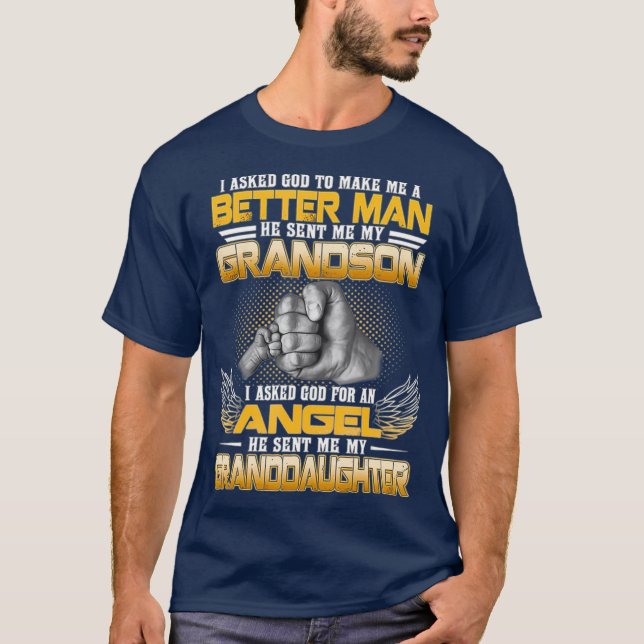 Camiseta Eu Pedi A Deus Para Me Fazer Um Homem Melhor Que E (Frente)