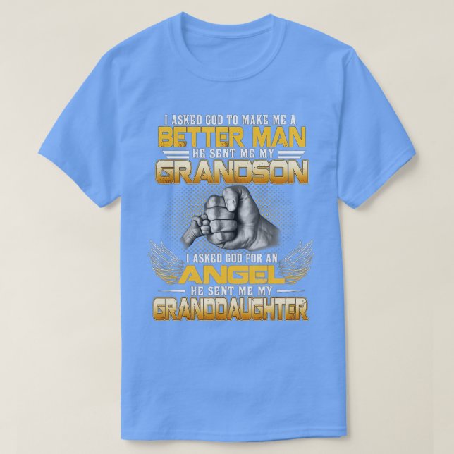 Camiseta Eu Pedi A Deus Para Me Fazer Um Homem Melhor Que E (Frente do Design)