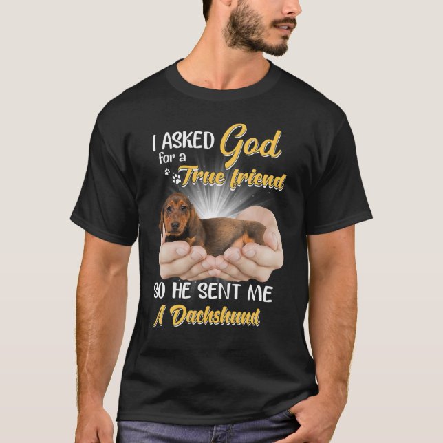 Camiseta Eu Pedi A Deus Um Amigo Verdadeiro E Ele Me Enviou (Frente)