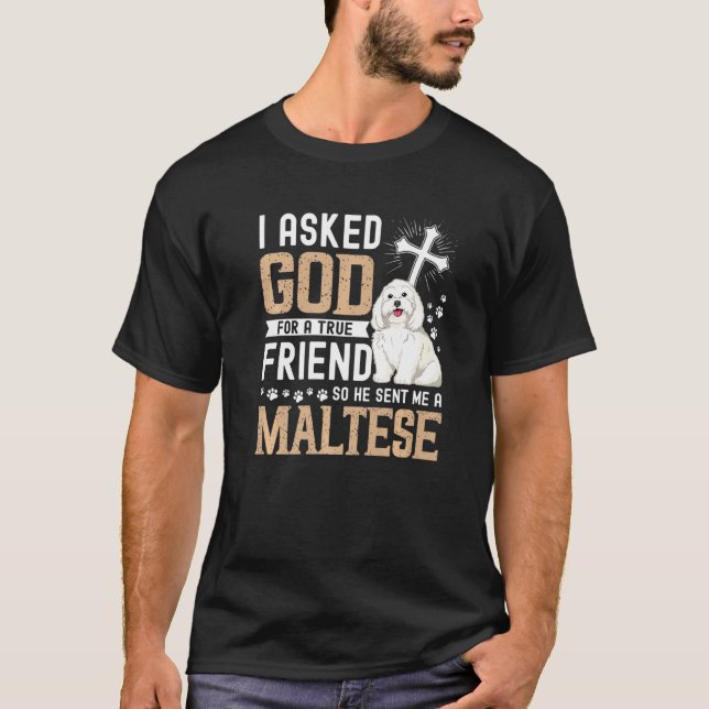 Camiseta Eu Pedi A Deus Um Amigo Verdadeiro Meu Cachorro Ma (Frente)