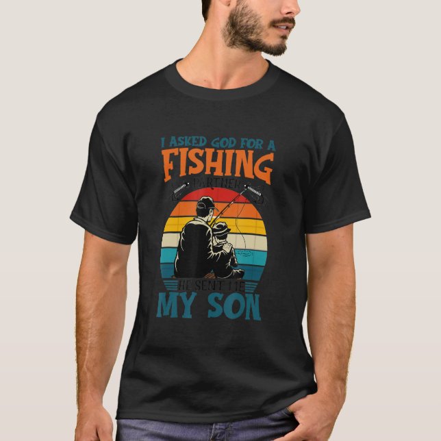 Camiseta Eu Pedi A Deus Um Parceiro De Pesca E Ele Me Envio (Frente)