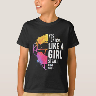 Camiseta Eu Pego Como Uma Garota Softll Catcher Softll Joga