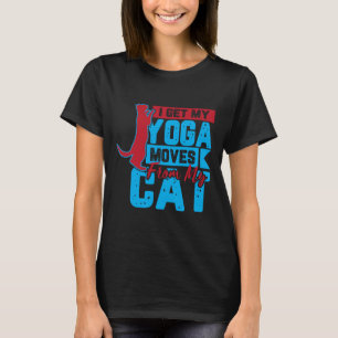 Camiseta Eu pego minha ioga se move do meu gato 5