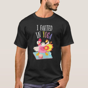 Camiseta Eu Peidou No Yoga Galinha Peidando Yoga Pilates P