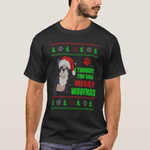 Camiseta Eu Pensei Que Você Disse Feliz Woofmas Bonito Bost