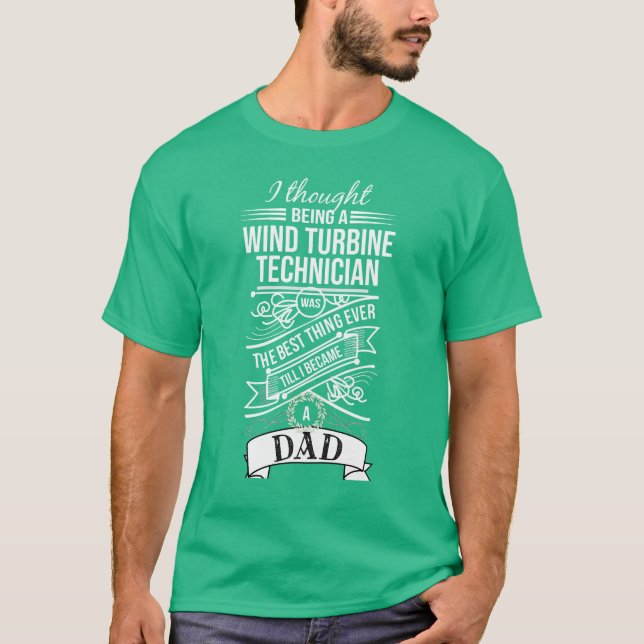 Camiseta Eu pensei ser um técnico da turbina eólica (Frente)