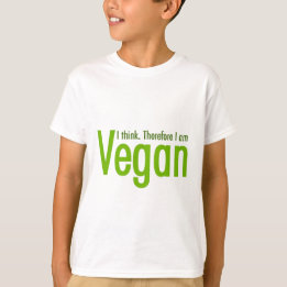 Camiseta Eu penso. Conseqüentemente eu sou Vegan