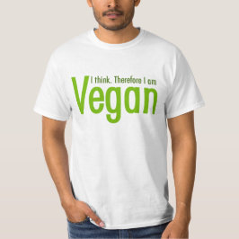 Camiseta Eu penso. Conseqüentemente eu sou Vegan
