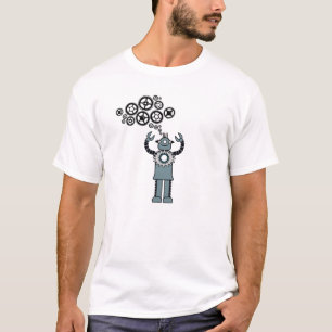 Camiseta Eu penso no robô - o robô de Steampunk fala!