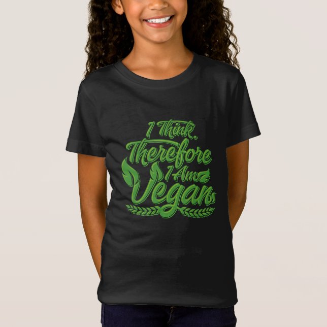 Camiseta Eu Penso, Portanto Sou Vegano (Frente)