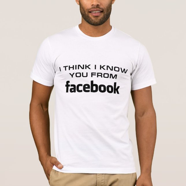 Camiseta Eu penso que eu sei u de Facebook (Frente)
