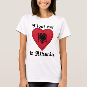 Camiseta Eu perdi meu coração em Albânia