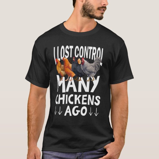Camiseta Eu Perdi O Controle De Muitos Frangos Na Agricultu (Frente)