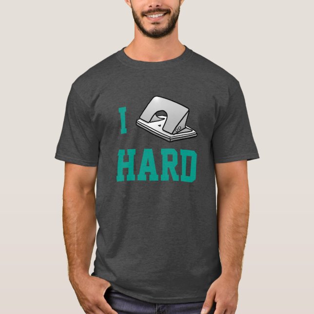 Camiseta Eu perfuro o humor engraçado duro do escritório (Frente)