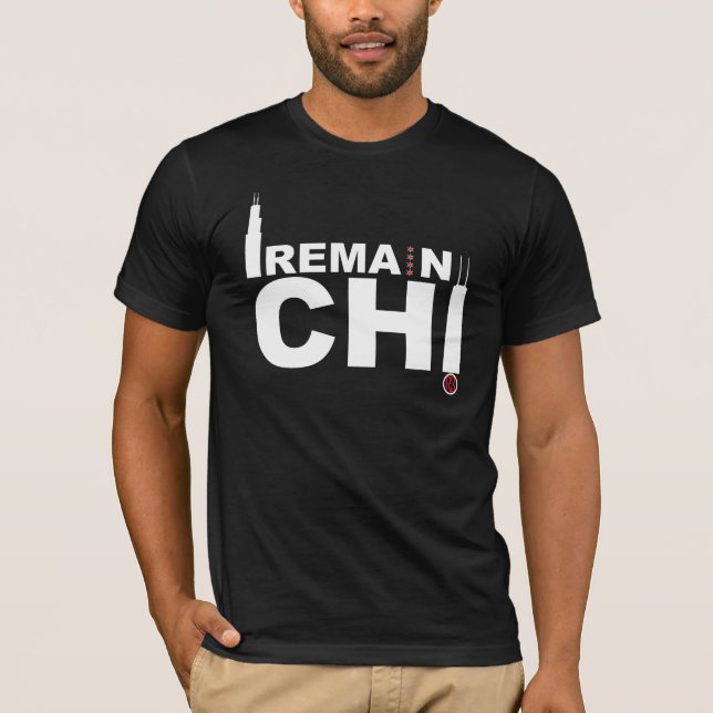Camiseta Eu permaneço o qui (escuro) (Frente)