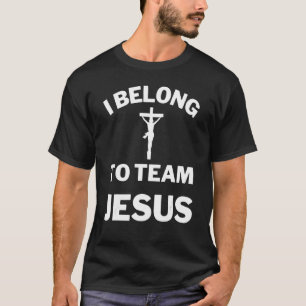 Camiseta Eu Pertenço À Equipe Jesus Crentes Cristãos de Jes