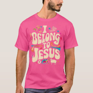 Camiseta Eu Pertenço A Jesus - Hippie Groovy Fé Religiosa