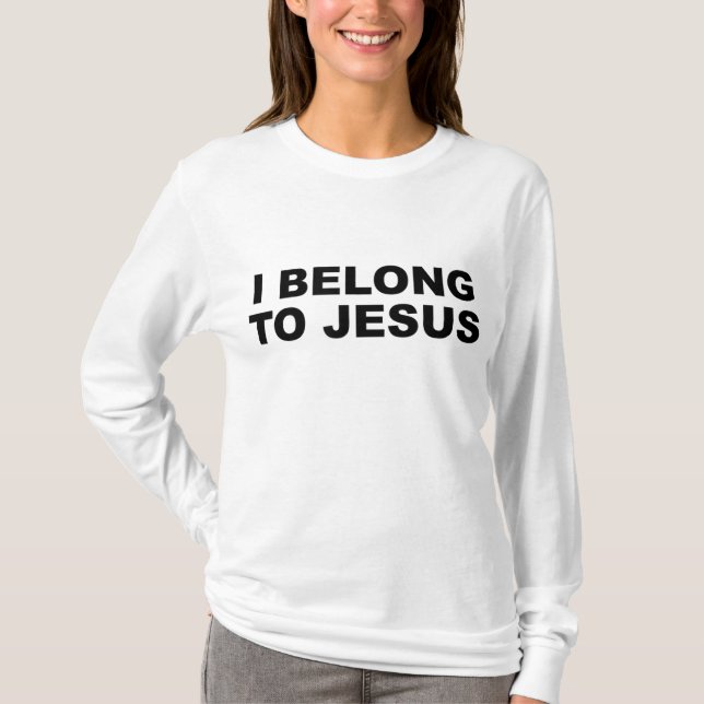 Camiseta Eu pertenço a Jesus - Presente Cristão Bonito (Frente)