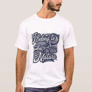 Camiseta Eu Pertenço Ao Alligador Natural Americano Selvage