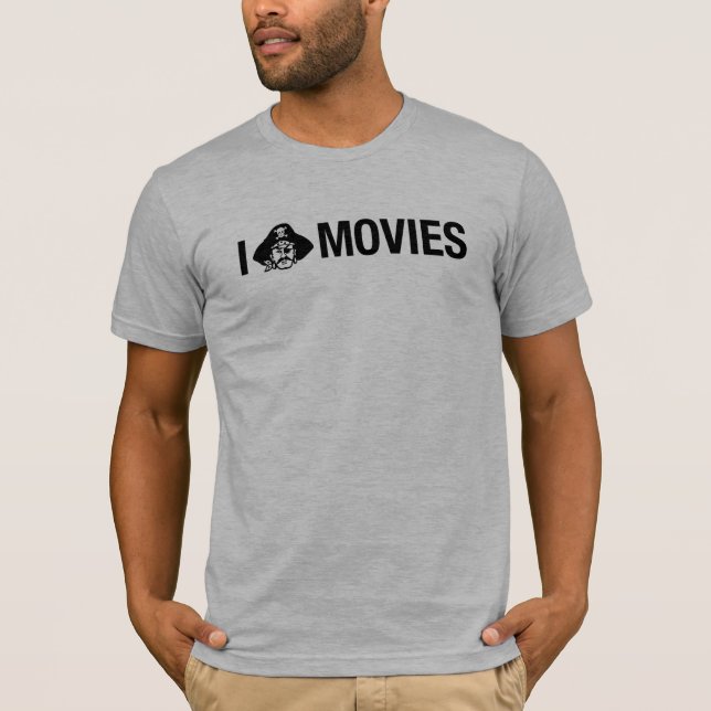 Camiseta eu pirateio filmes (Frente)