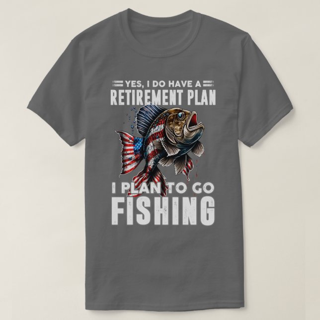 Camiseta Eu planejo ir pescar (Frente do Design)