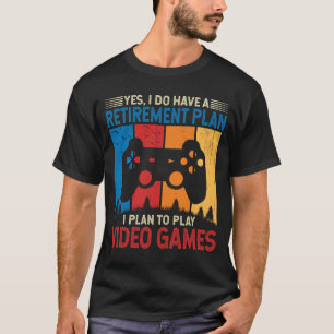 Camiseta Eu planejo jogar videos games Engraçado Gamer