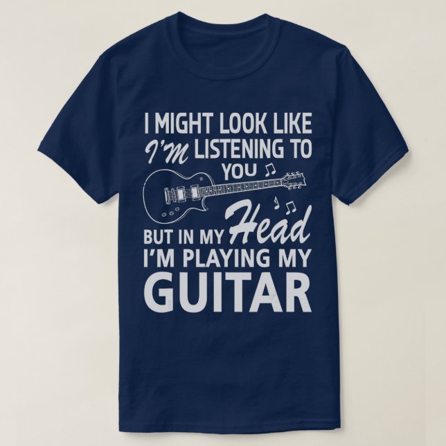 Camiseta Eu poderia parecer que estou ouvindo você (Frente do Design)