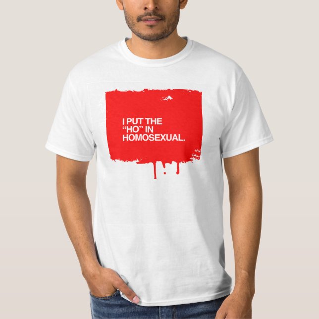 CAMISETA EU PÔR HO NO HOMOSSEXUAL (Frente)