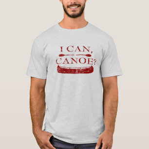Camiseta Eu posso, canoa? T-shirt (logotipo vermelho)