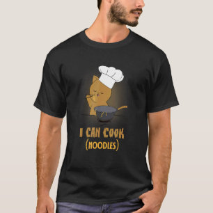 Camiseta Eu Posso Cozinhar Kit de Macarrão Gatinho Gato Coz