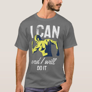 Camiseta Eu Posso E Fá-Lo-ei Motivar O Gym Forte