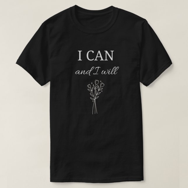Camiseta Eu posso e vou inspirar (Frente do Design)