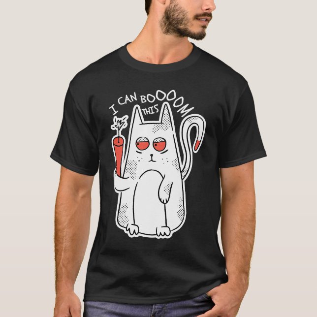 Camiseta Eu posso explodir este gato fofo (Frente)