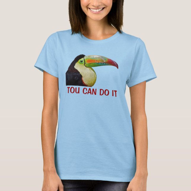Camiseta Eu Posso Fazer do Tucano-de-bico-irisado (Frente)